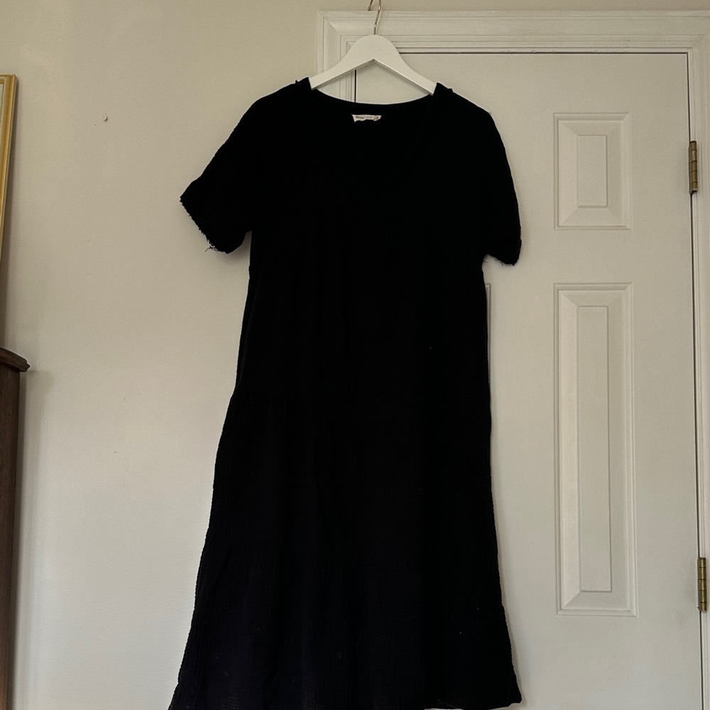 Gauze black boutique dress